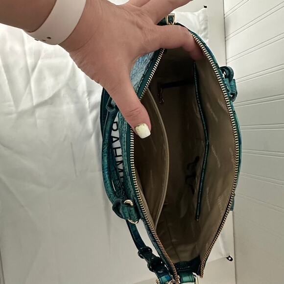 Brahmin Medium Duxbury Satchel In Peacock Melbourne Leather - Picture 12 of 15